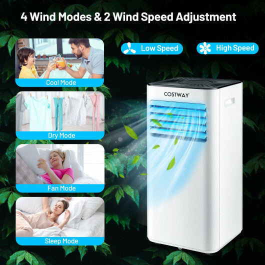 10000 BTU Portable Air Conditioner 3-in-1 multipurpose design as Air Cooler Fan Dehumidifier- Color White