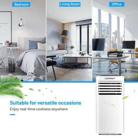 10000 BTU Portable Air Conditioner 3-in-1 multipurpose design as Air Cooler Fan Dehumidifier- Color White