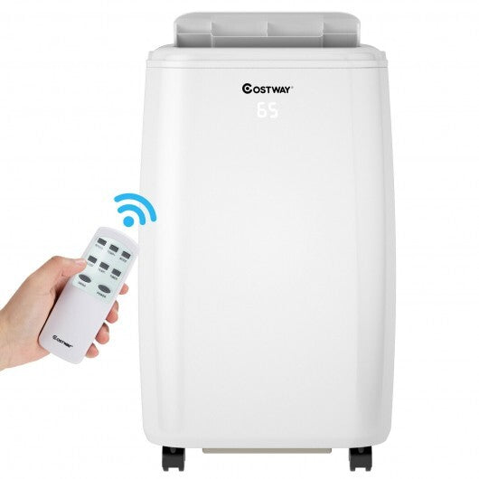 10000 BTU(Ashrae) Portable Air Conditioner with with 3 Modes and Remote Control - Color: White