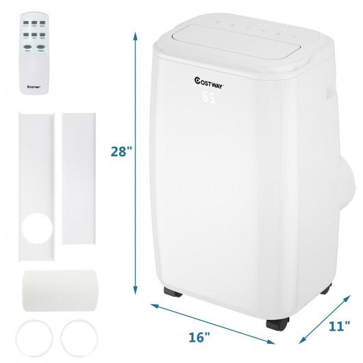 10000 BTU(Ashrae) Portable Air Conditioner with with 3 Modes and Remote Control - Color: White
