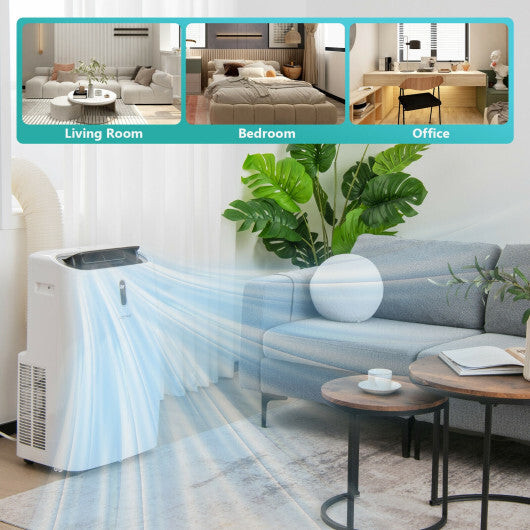 12000 BTU Portable Air Conditioner 4-in-1 Multipurpose design with Smart Control - Color White