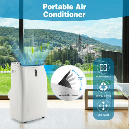12000 BTU Portable Air Conditioner 4-in-1 Multipurpose design with Smart Control - Color White