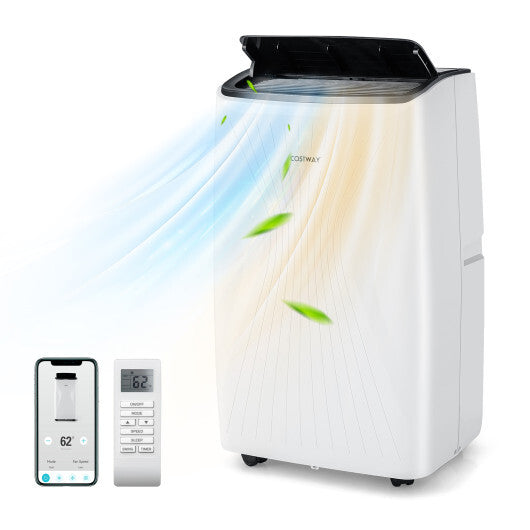 12000 BTU Portable Air Conditioner with Heat and Smart WiFi - Color White