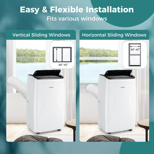 12000 BTU Portable Air Conditioner with Heat and Smart WiFi - Color White