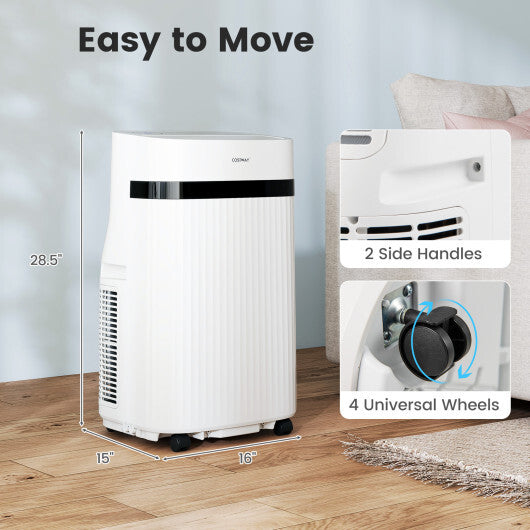 12000 BTU Portable Air Conditioner Energy-saving cools up to 550 sq ft. - Color White